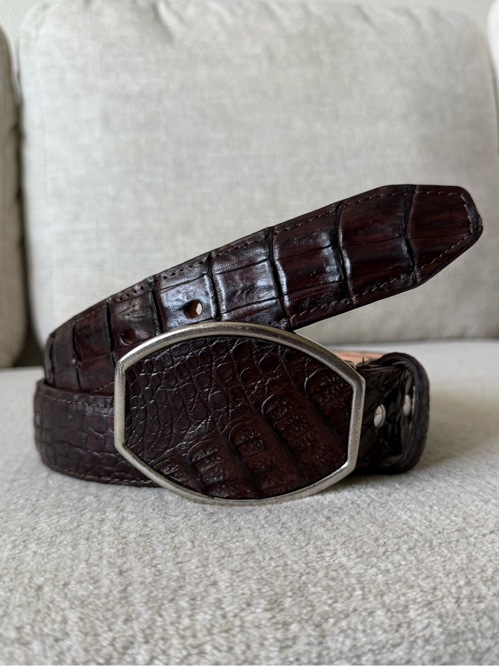 Okie Western Boots Exotic Handmade Caiman Belts